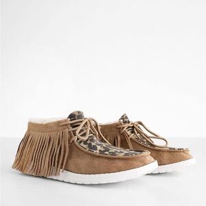 Sia Fringe Leopard Shoes by Very G Size 8